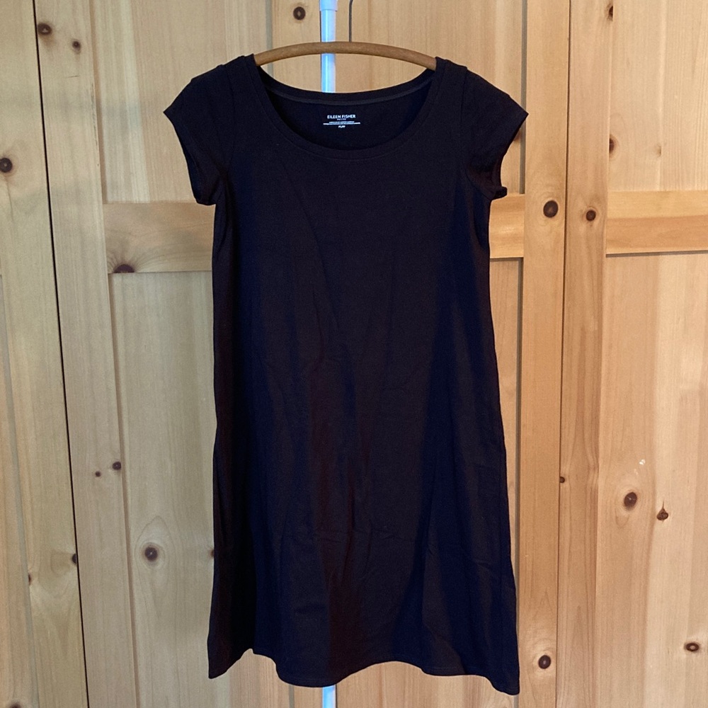 Eileen Fisher Classic Dark Brown T-shirt Dress